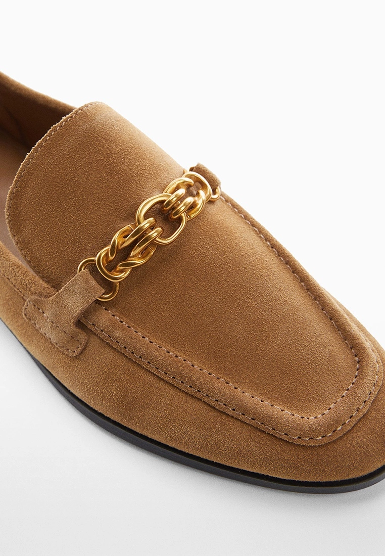 Mango Leather Loafers With Chain 6 Mango Leather Loafers With Chain - Image 4