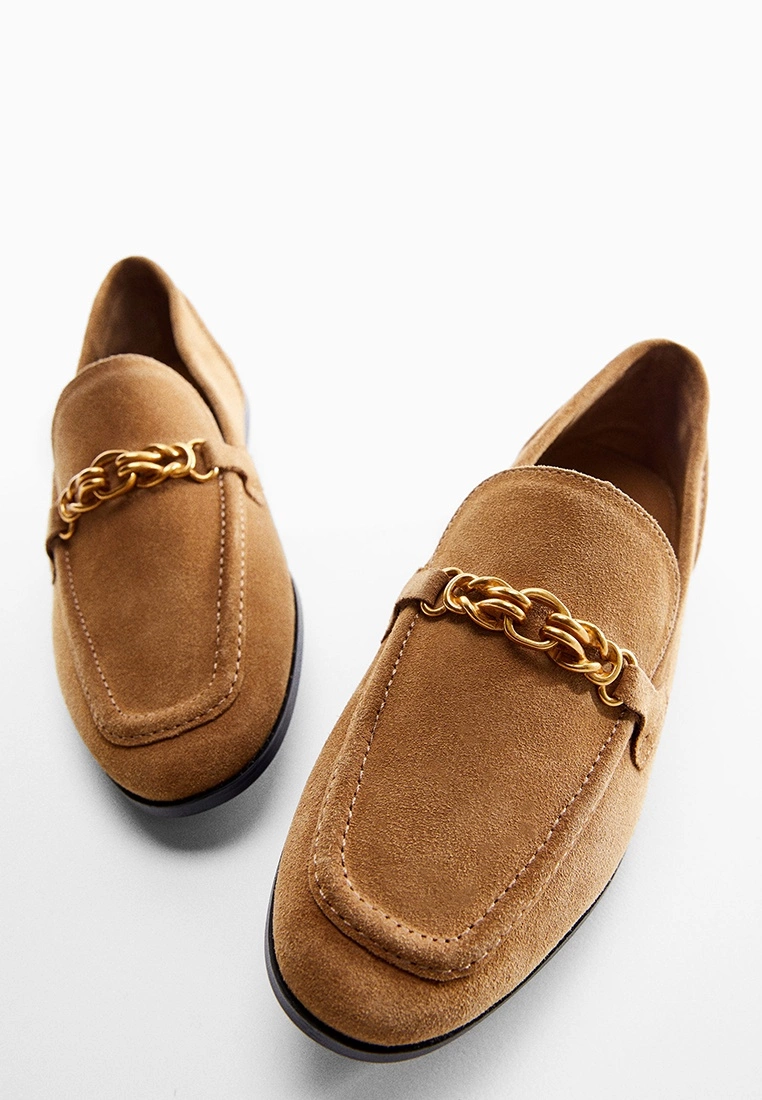 Mango Leather Loafers With Chain 7 Mango Leather Loafers With Chain - Image 5