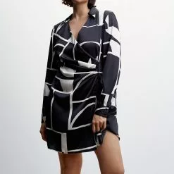 Mango Printed Satin Dress -Mango popular store mango 7140 8781046 2