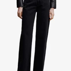 Mango Wide Leg Mid-Rise Jeans