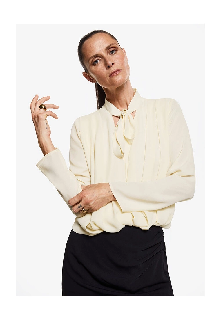 Mango Crossed Bow Blouse 3 Mango Crossed Bow Blouse