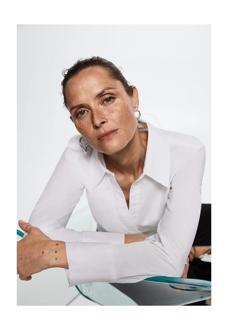 Mango Essential Cotton-Blend Shirt 6 Mango Essential Cotton-Blend Shirt - Image 4