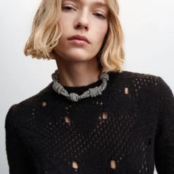 Mango Open Back Openwork Sweater 11 Mango Open Back Openwork Sweater -Mango popular store mango 7318 1832636 3