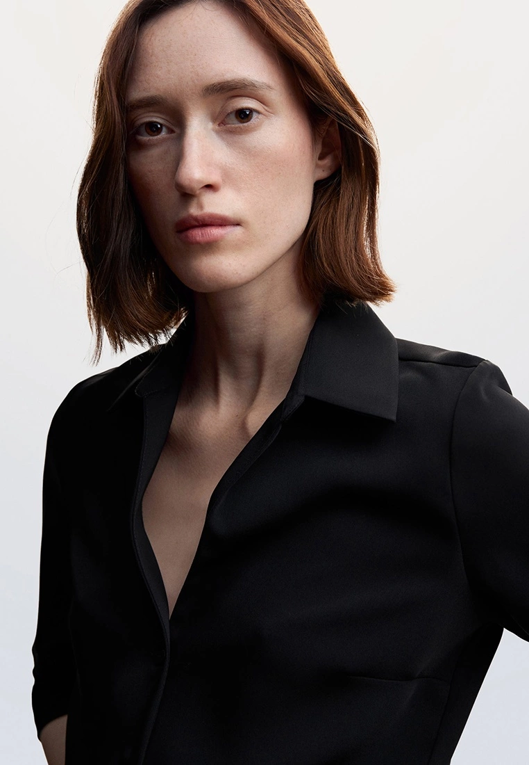 Mango Pleated Flowy Shirt 5 Mango Pleated Flowy Shirt - Image 3