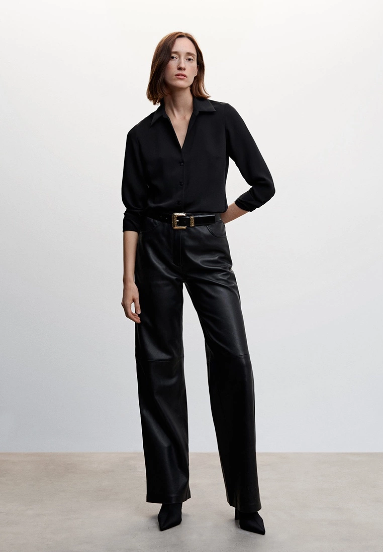 Mango Pleated Flowy Shirt 6 Mango Pleated Flowy Shirt - Image 4