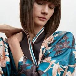 Mango Floral Kimono With Bow Closure -Mango popular store mango 7330 1642636 3