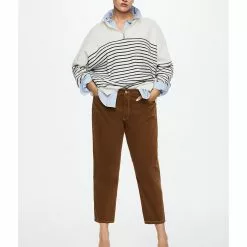 Mango High-Waist Cropped Straight Jeans -Mango popular store mango 7331 0316626 2