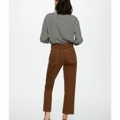 Mango High-Waist Cropped Straight Jeans -Mango popular store mango 7331 0316626 3