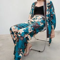 Mango Floral Kimono With Bow Closure -Mango popular store mango 7331 1642636 4