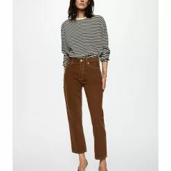 Mango High-Waist Cropped Straight Jeans -Mango popular store mango 7333 0316626 6