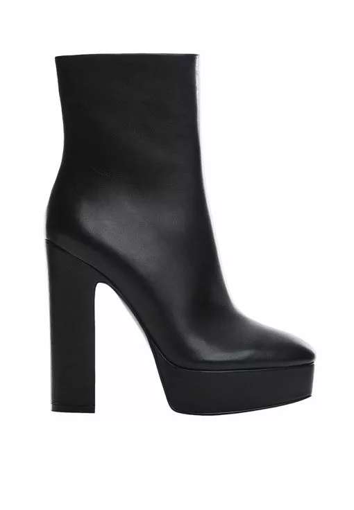 Mango Platform Leather Ankle Boots -Mango popular store mango 7347 1202636 1
