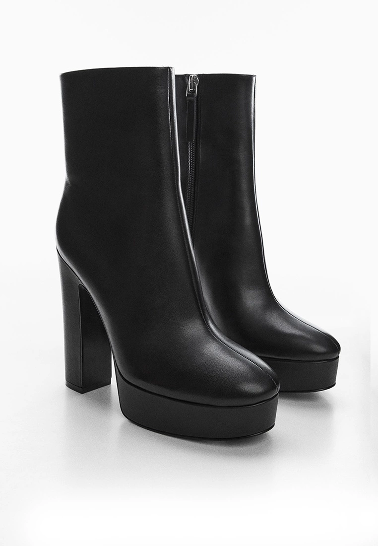 Mango Platform Leather Ankle Boots 4 Mango Platform Leather Ankle Boots - Image 2