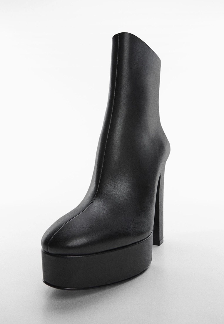 Mango Platform Leather Ankle Boots 5 Mango Platform Leather Ankle Boots - Image 3