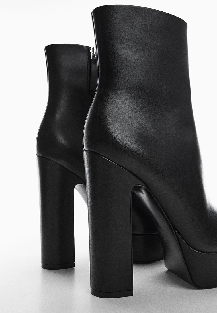 Mango Platform Leather Ankle Boots 6 Mango Platform Leather Ankle Boots - Image 4