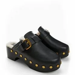 Mango Fur Lining Sheepskin Clogs -Mango popular store mango 7385 5942636 2