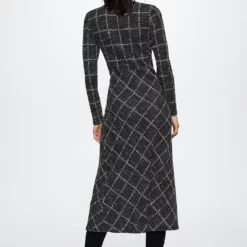 Mango Check Knit Dress -Mango popular store mango 7391 6706336 2