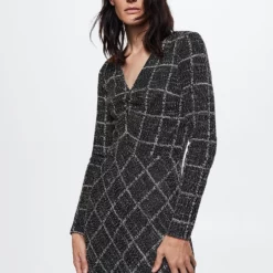 Mango Check Knit Dress -Mango popular store mango 7392 6706336 3