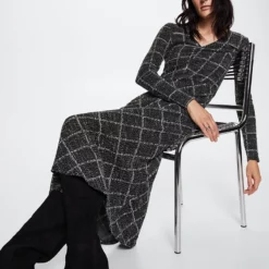 Mango Check Knit Dress -Mango popular store mango 7392 6706336 4