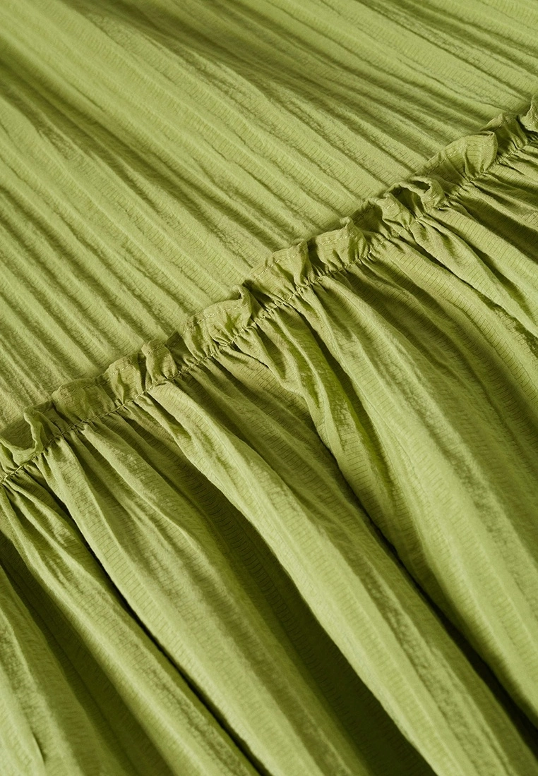 Mango Puffed Sleeves Texture Dress 8 Mango Puffed Sleeves Texture Dress - Image 6