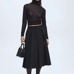 Mango Pleated Midi Skirt -Mango popular store mango 7495 1605146 4