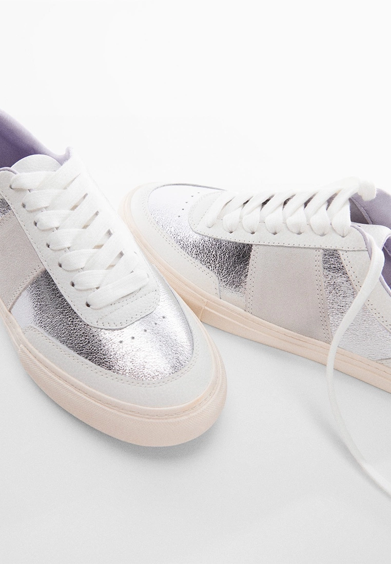 Mango Metallic Panel Sneakers 6 Mango Metallic Panel Sneakers - Image 4