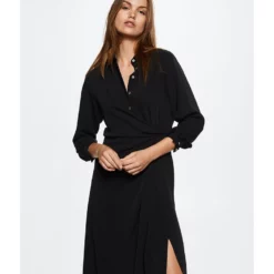 Mango Knot Detail Shirt Dress -Mango popular store mango 7648 7416626 5