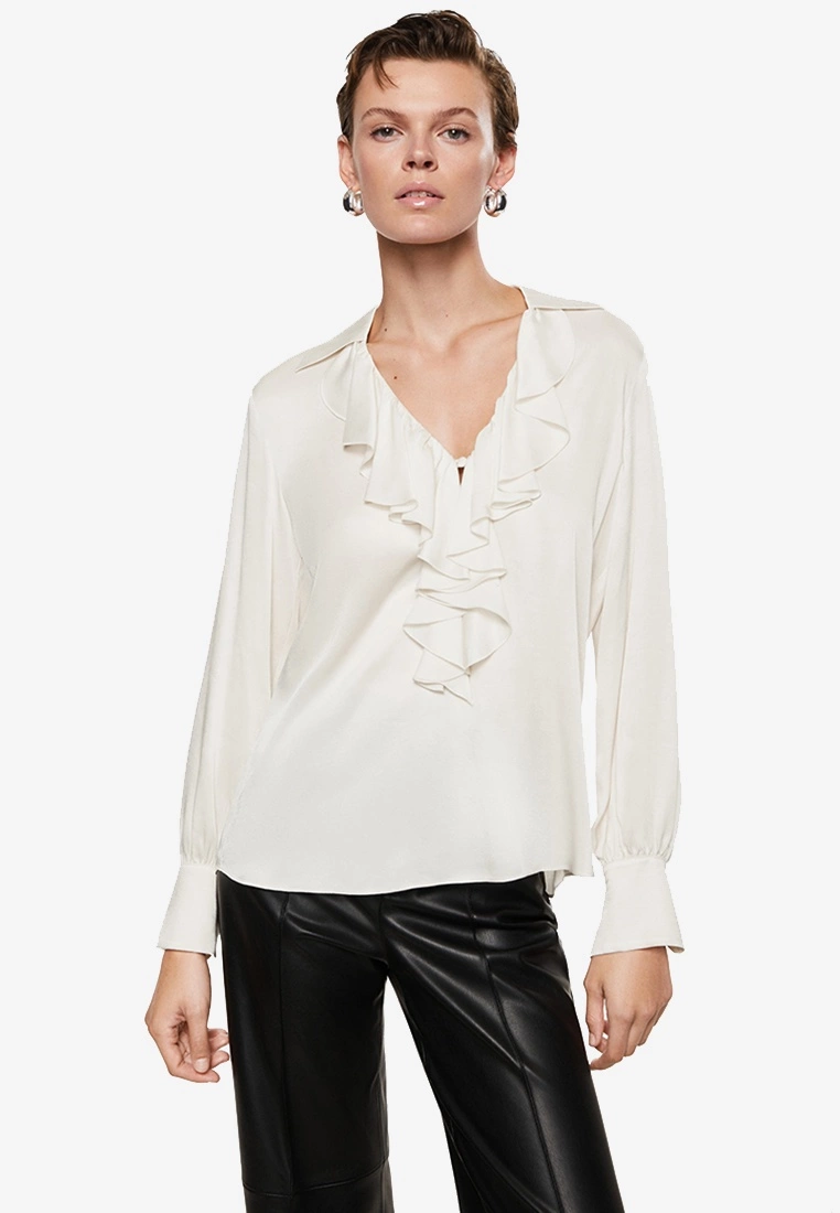 Mango Ruffled Neck Blouse 3 Mango Ruffled Neck Blouse