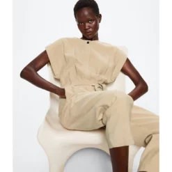 Mango Cut-Out Back Jumpsuit -Mango popular store mango 7686 7930826 6