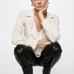 Mango Ruffled Neck Blouse 11 Mango Ruffled Neck Blouse -Mango popular store mango 7687 1724926 3