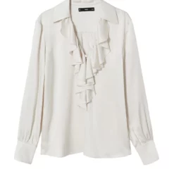 Mango Ruffled Neck Blouse 15 Mango Ruffled Neck Blouse -Mango popular store mango 7688 1724926 7
