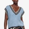 Mango V-Neck Lurex Vest 1 Mango V-Neck Lurex Vest -Mango popular store mango 7757 0671036 1
