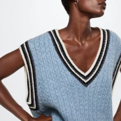 Mango V-Neck Lurex Vest -Mango popular store mango 7758 0671036 4