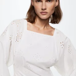 Mango Broderie Anglaise Cotton Dress -Mango popular store mango 7782 0271036 3