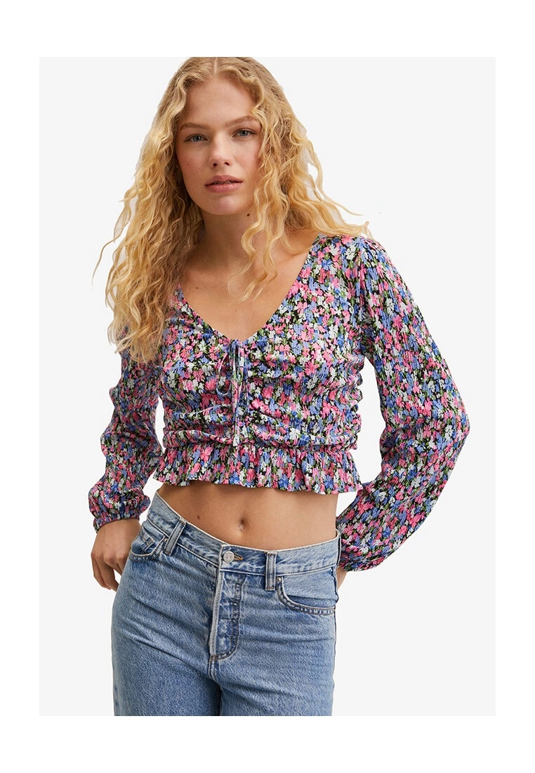 Mango Printed Ruched T-Shirt 3 Mango Printed Ruched T-Shirt