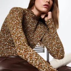 Mango Turtleneck Long-Sleeved Top -Mango popular store mango 7816 9281036 4