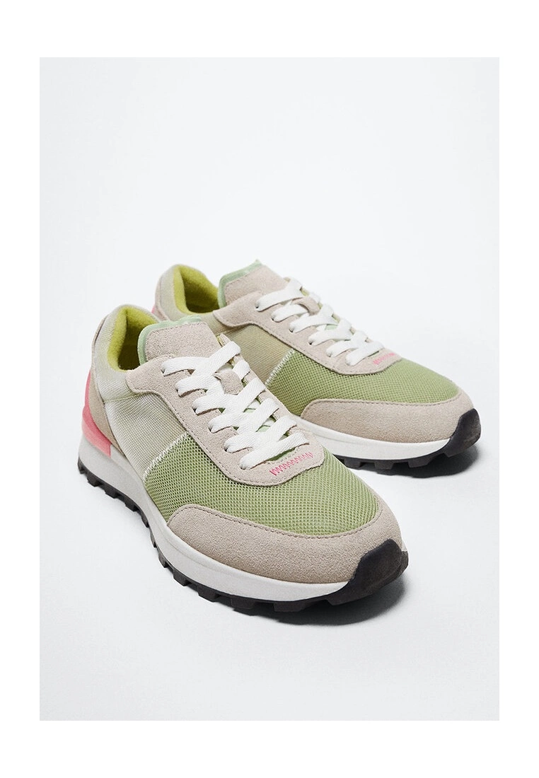 Mango Lace-Up Leather Sneakers 4 Mango Lace-Up Leather Sneakers - Image 2