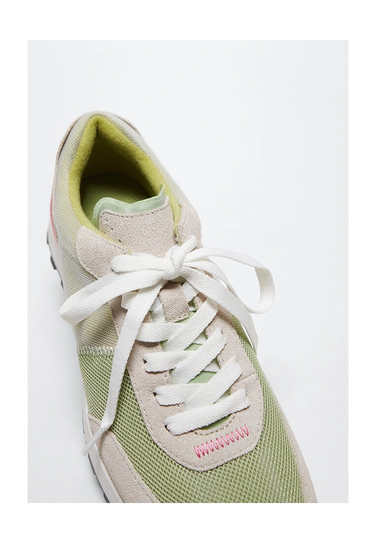 Mango Lace-Up Leather Sneakers 7 Mango Lace-Up Leather Sneakers - Image 5
