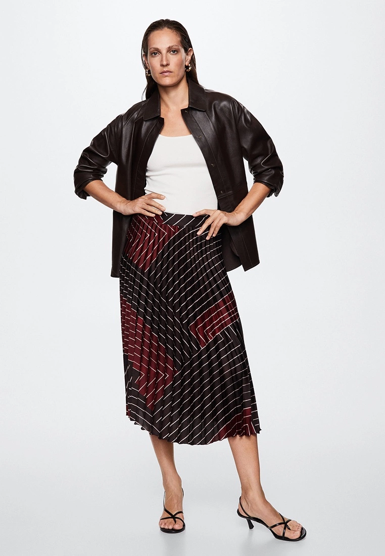 Mango Printed Pleated Skirt 7 Mango Printed Pleated Skirt - Image 5