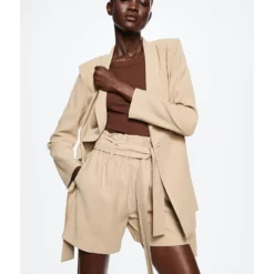 Mango Waist Tie Flowy Shorts -Mango popular store mango 7838 5680826 4