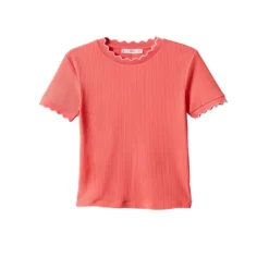 Mango Scalloped Edges T-Shirt -Mango popular store mango 7842 9587116 5