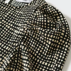 Mango Puffed Sleeves Texture Dress -Mango popular store mango 7845 5031136 5