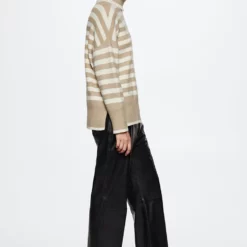 Mango Striped Turtleneck Sweater -Mango popular store mango 7864 8131136 3