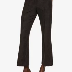 Mango Kick Flare Checkered Pants