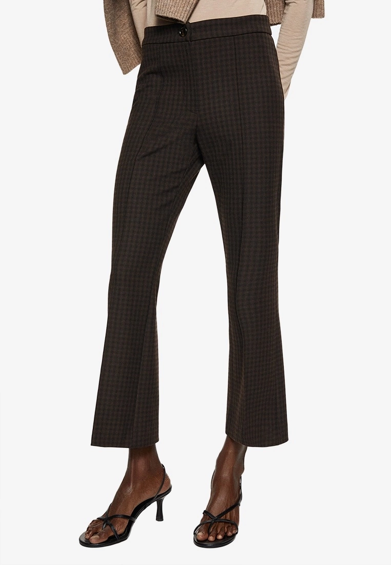 Mango Kick Flare Checkered Pants 3 Mango Kick Flare Checkered Pants