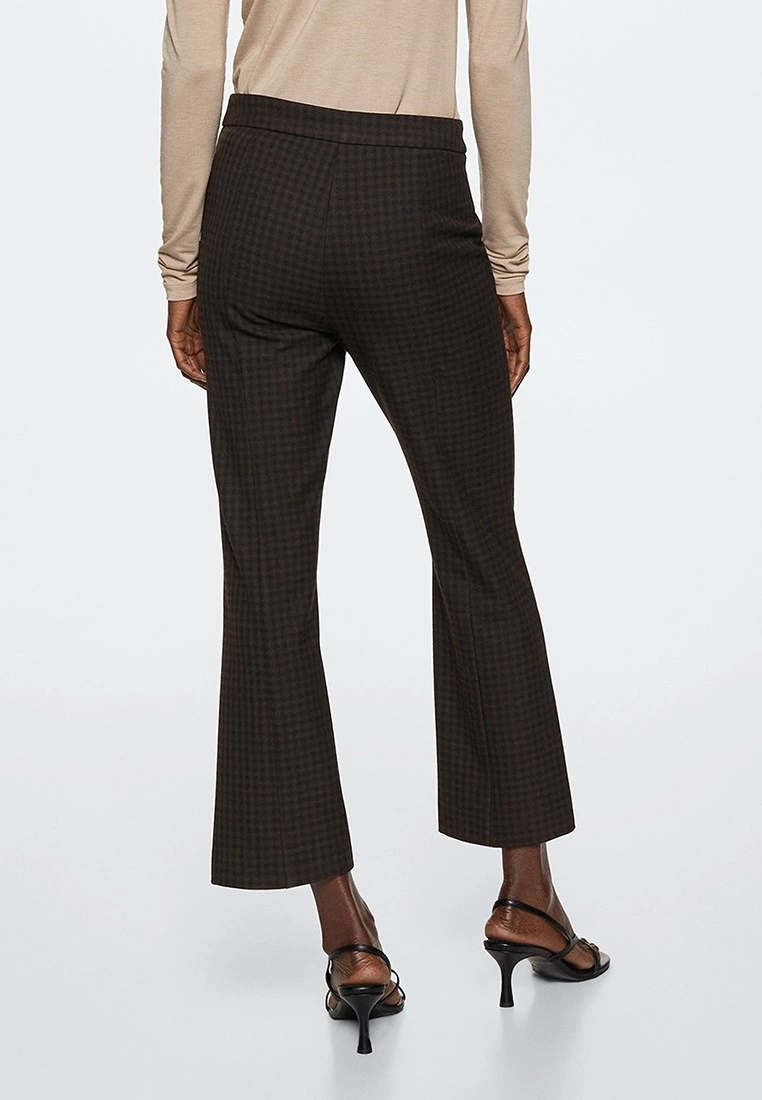 Mango Kick Flare Checkered Pants 4 Mango Kick Flare Checkered Pants - Image 2