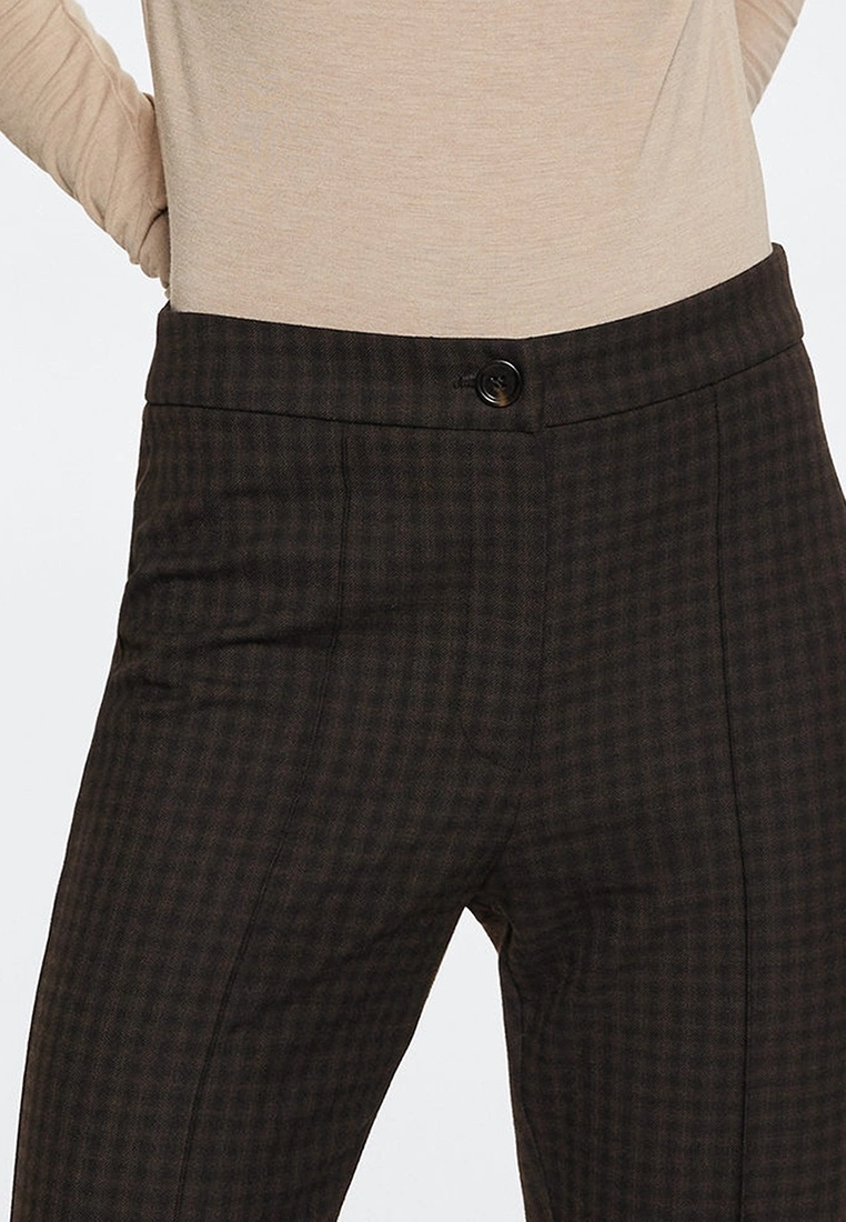 Mango Kick Flare Checkered Pants 5 Mango Kick Flare Checkered Pants - Image 3