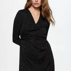 Mango Satin Floral Jacquard Dress -Mango popular store mango 7881 2898036 3