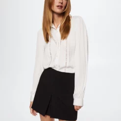 Mango Lace Detail Blouse