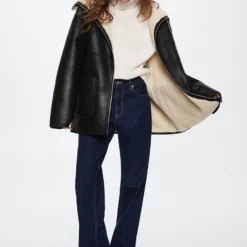 Mango Faux Shearling Lining Coat -Mango popular store mango 7897 9998036 4