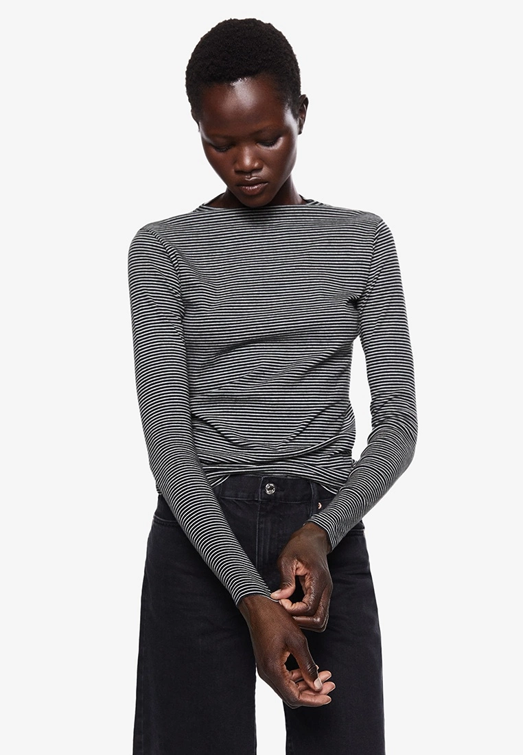 Mango Perkins Neck Long-Sleeved Top 3 Mango Perkins Neck Long-Sleeved Top